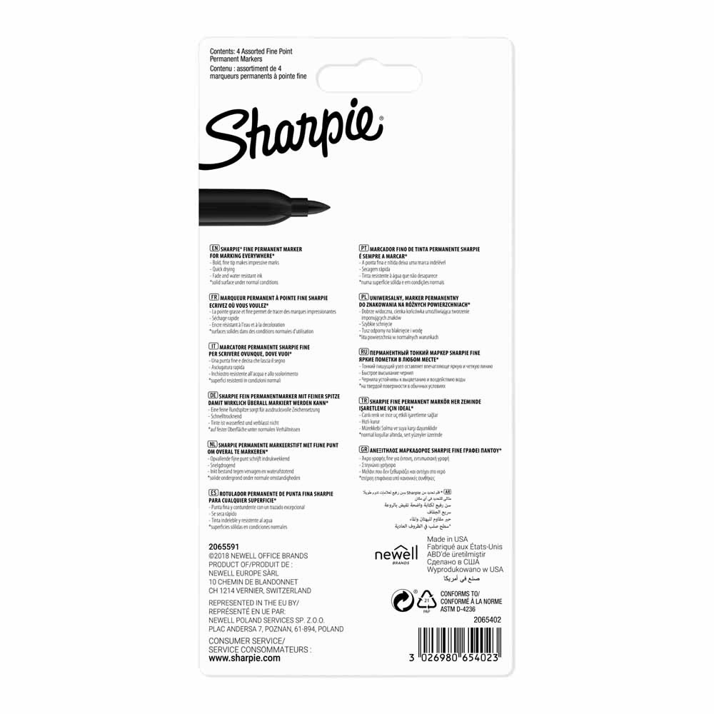 Sharpie Fine Marker Pastel 4 pack Image 2