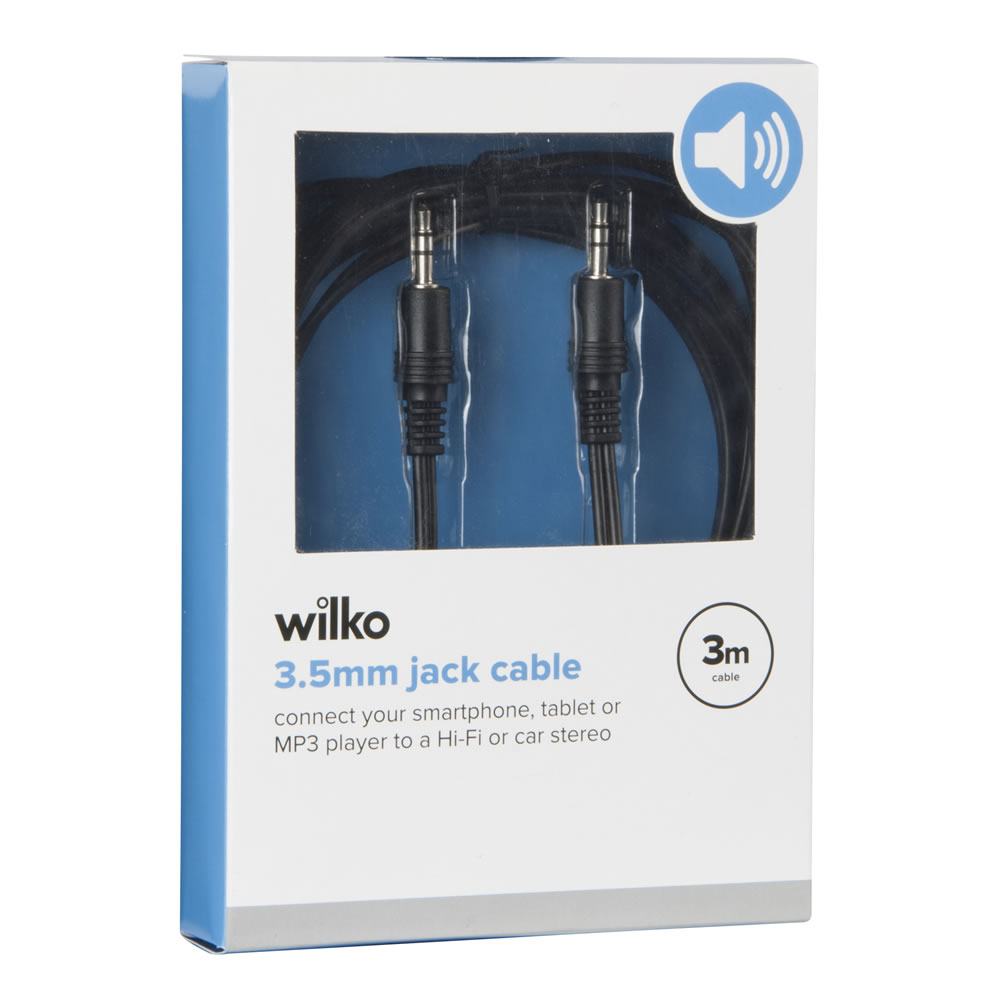 Wilko 3m 3.5mm Jack to Jack Cable Image 2
