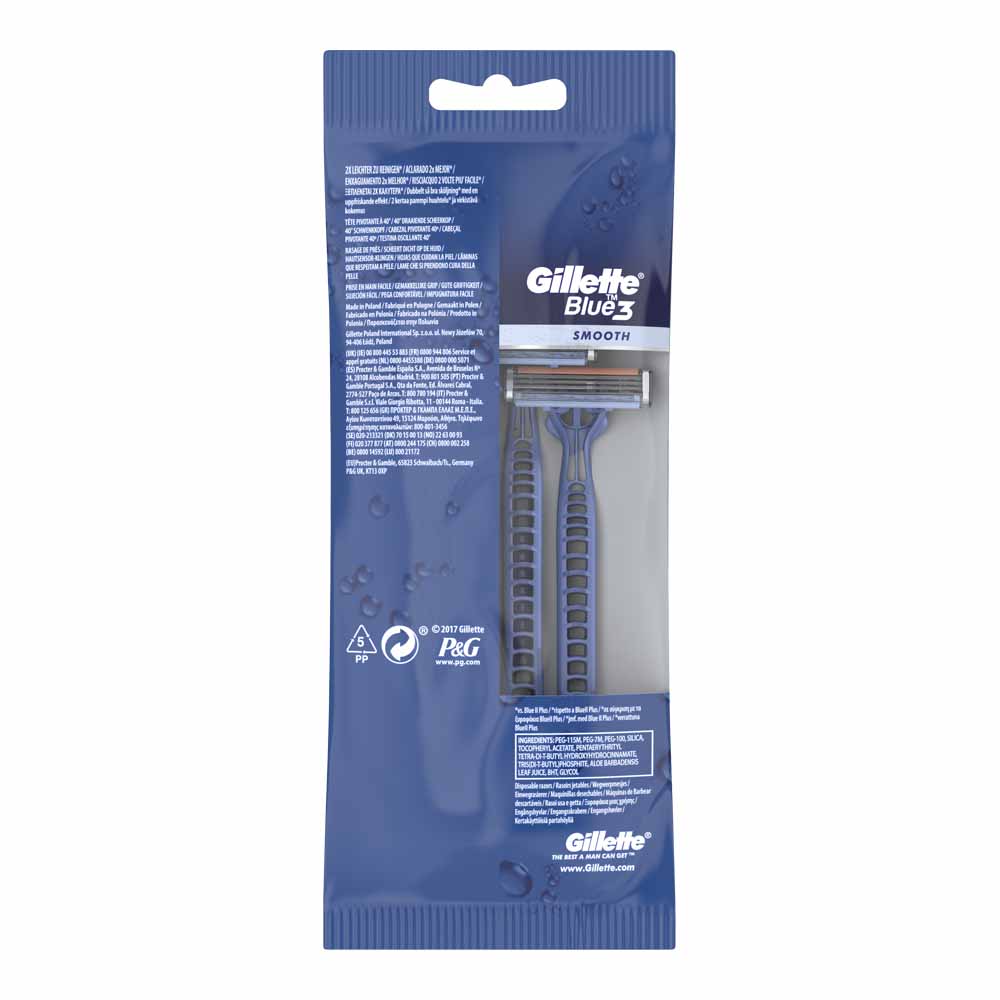 Gillette Blue 3 Disposable Men's Razor 4 pack Wilko