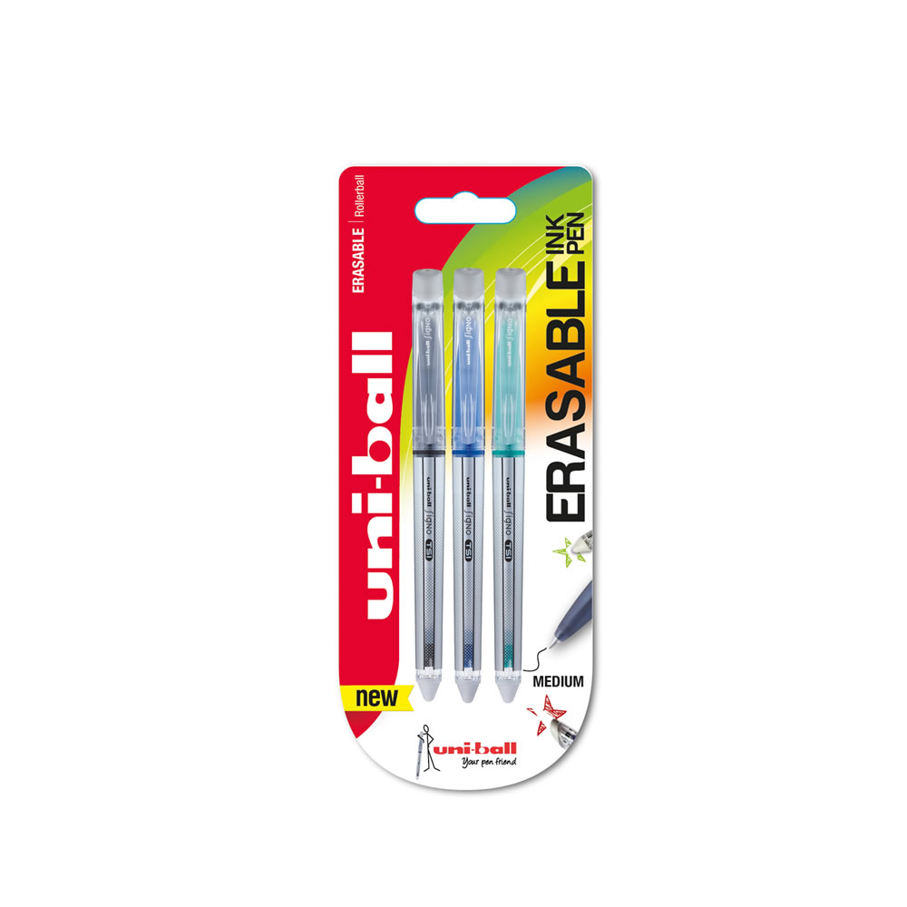 Uni-Ball TSI Erasable Gel Pens Assorted 3 pack Image 2