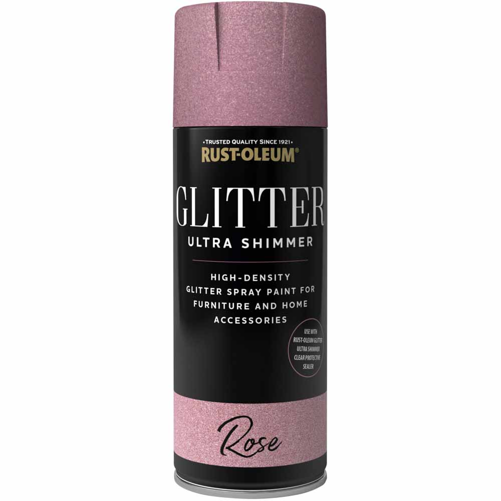 Rust-Oleum Rose Glitter Ultra Shimmer Spray Paint 400ml Image 1