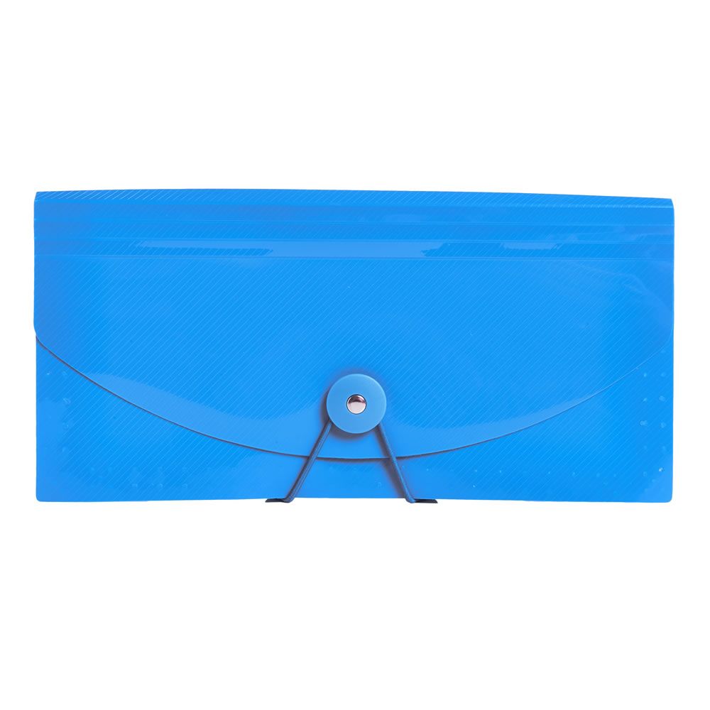 Wilko Cheque Size Document Wallet with 13 Pockets Assorted Colours Wilko