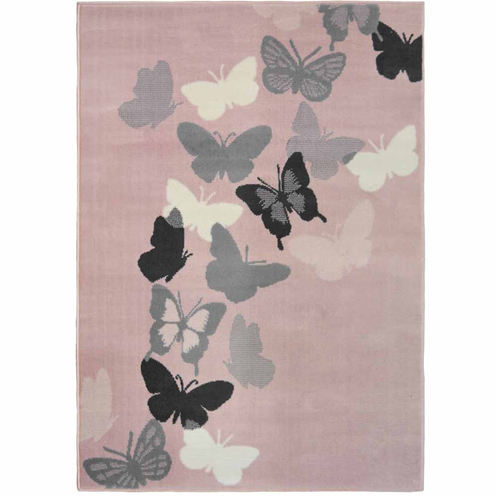 Homemaker Maestro Butterfly Grey Rug 120 x 170cm Image 1