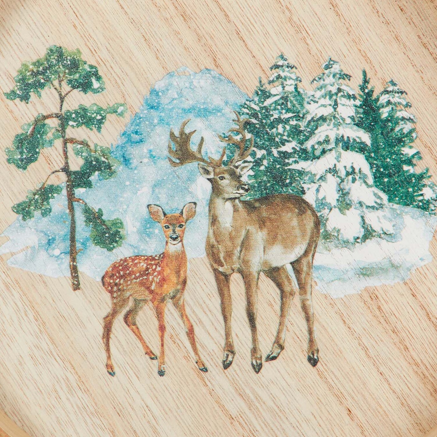 Wooden Scandi Scene Display Tray  - Natural Image 3