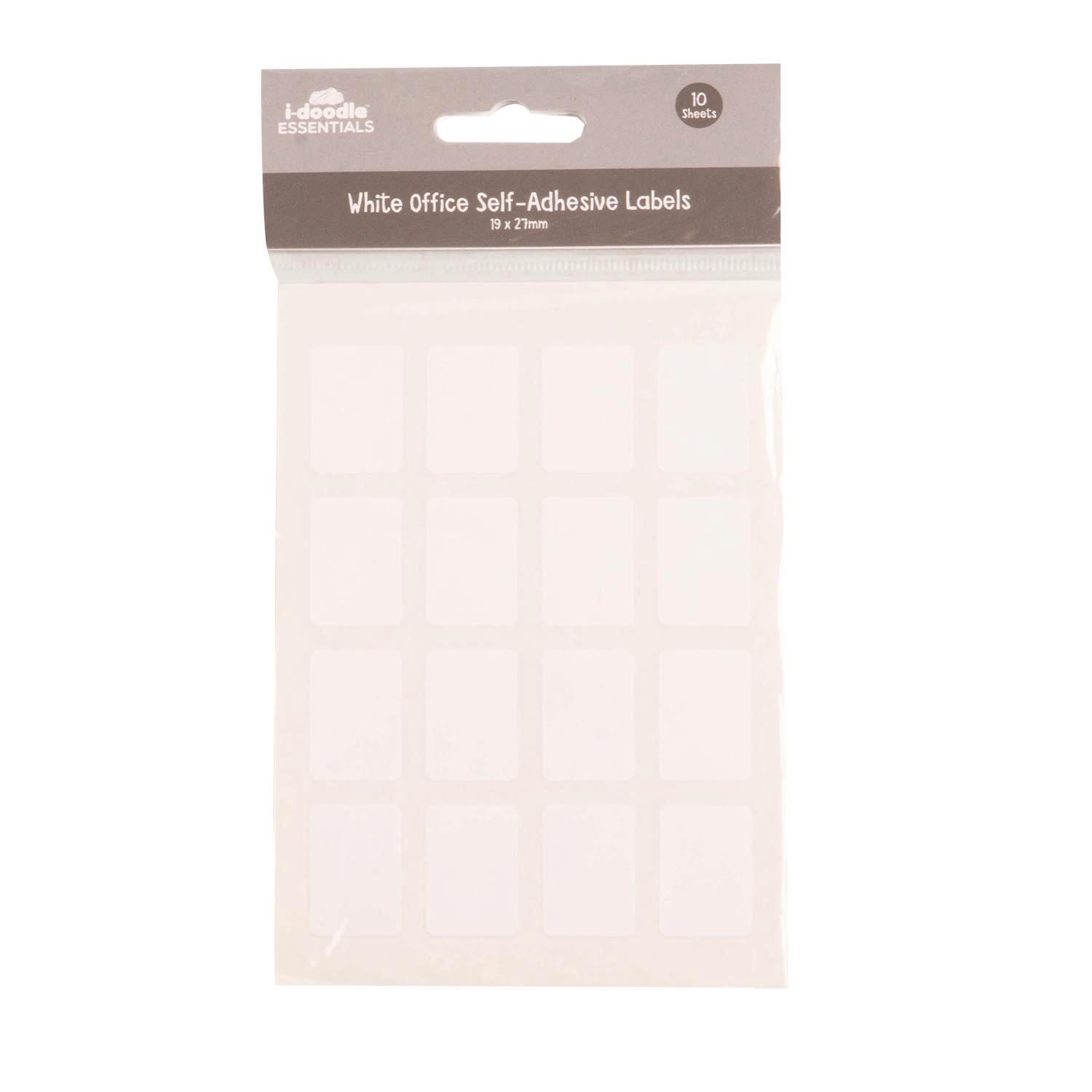 White Adhesive Home and Office Labels - 10 Image