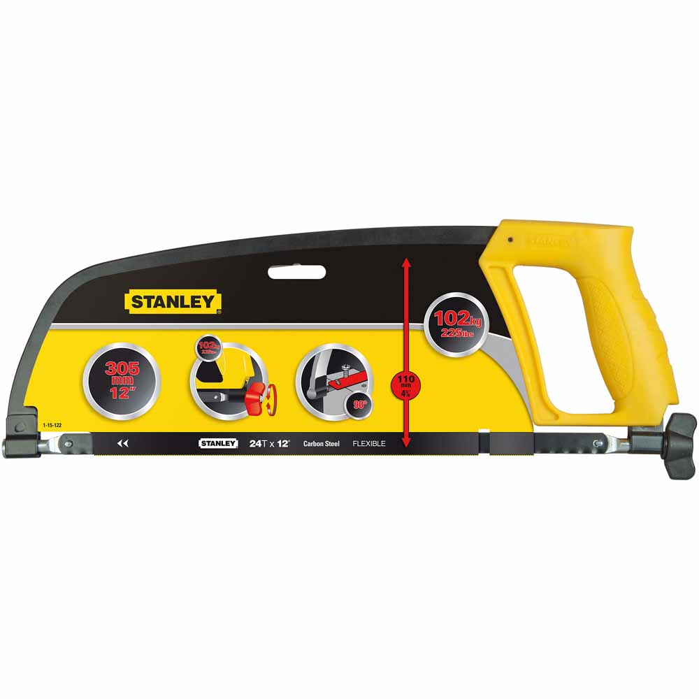 Stanley Enclosed Grip Hacksaw 300mm Wilko