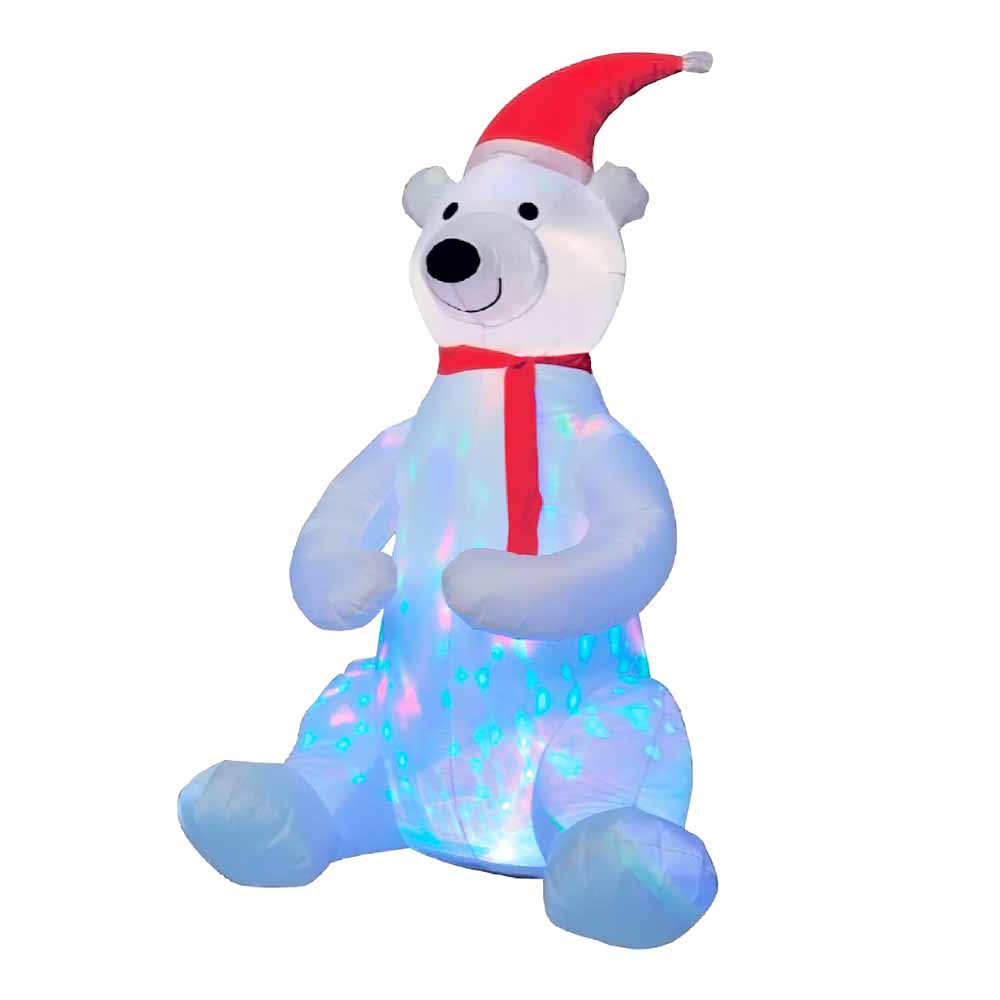 Inflatable Polar Bear Disco Light 6ft Image 3