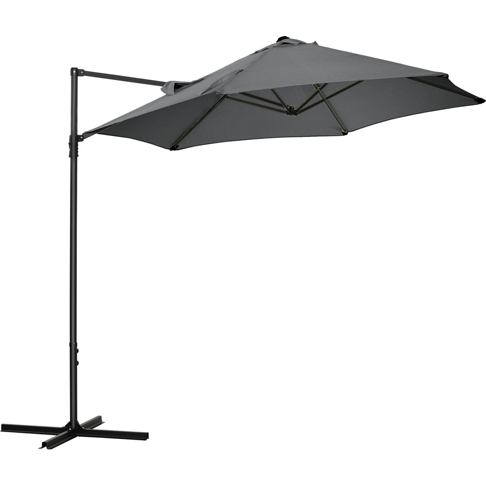 Outsunny 2.5m Garden Parasol Dark Grey Image 1