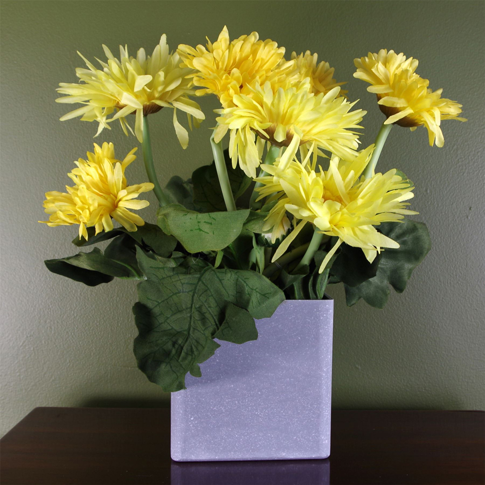 Leaf Yellow Daisy Artificial Flowering Plant Image