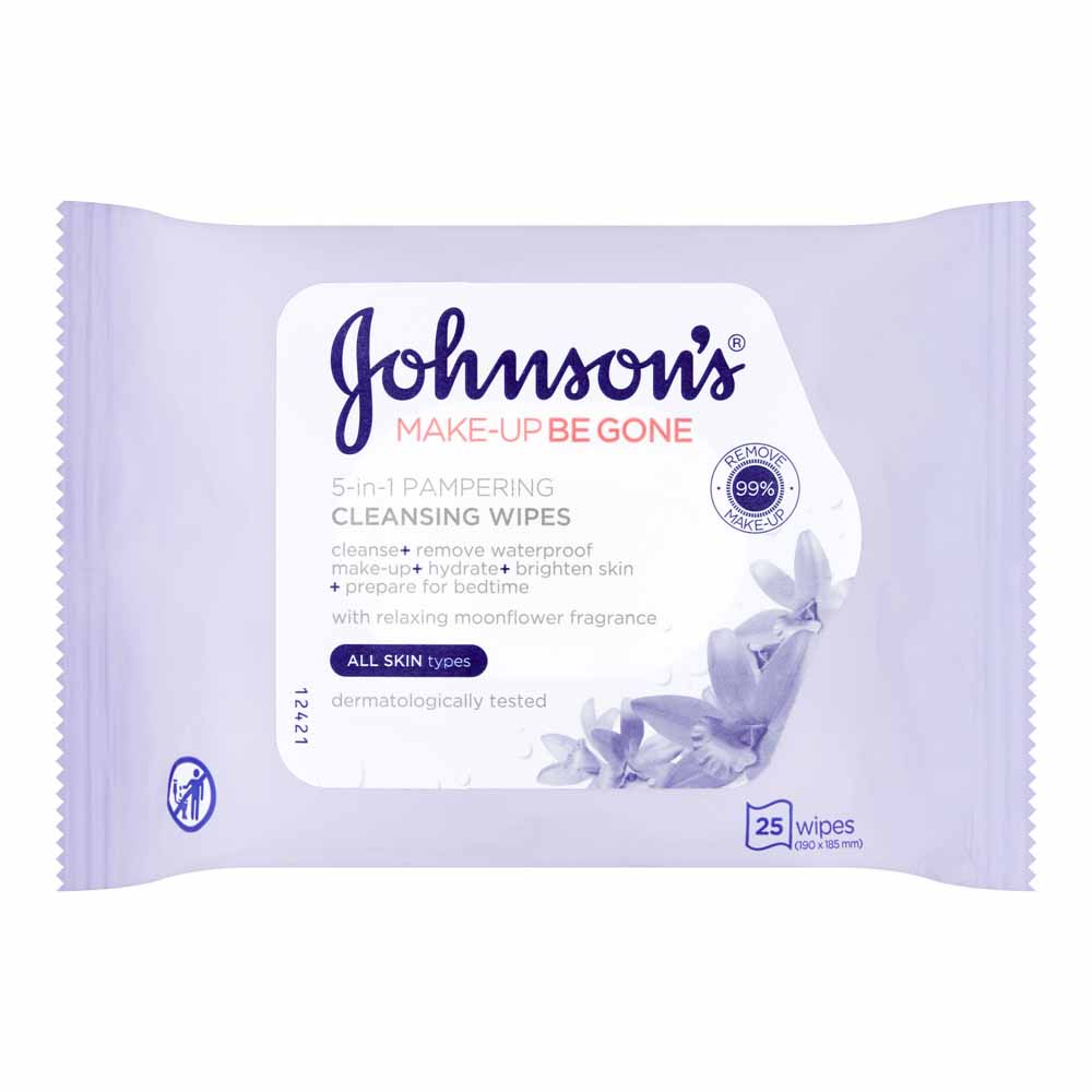 Johnson's Face Care Wipes 25 pack Image 1