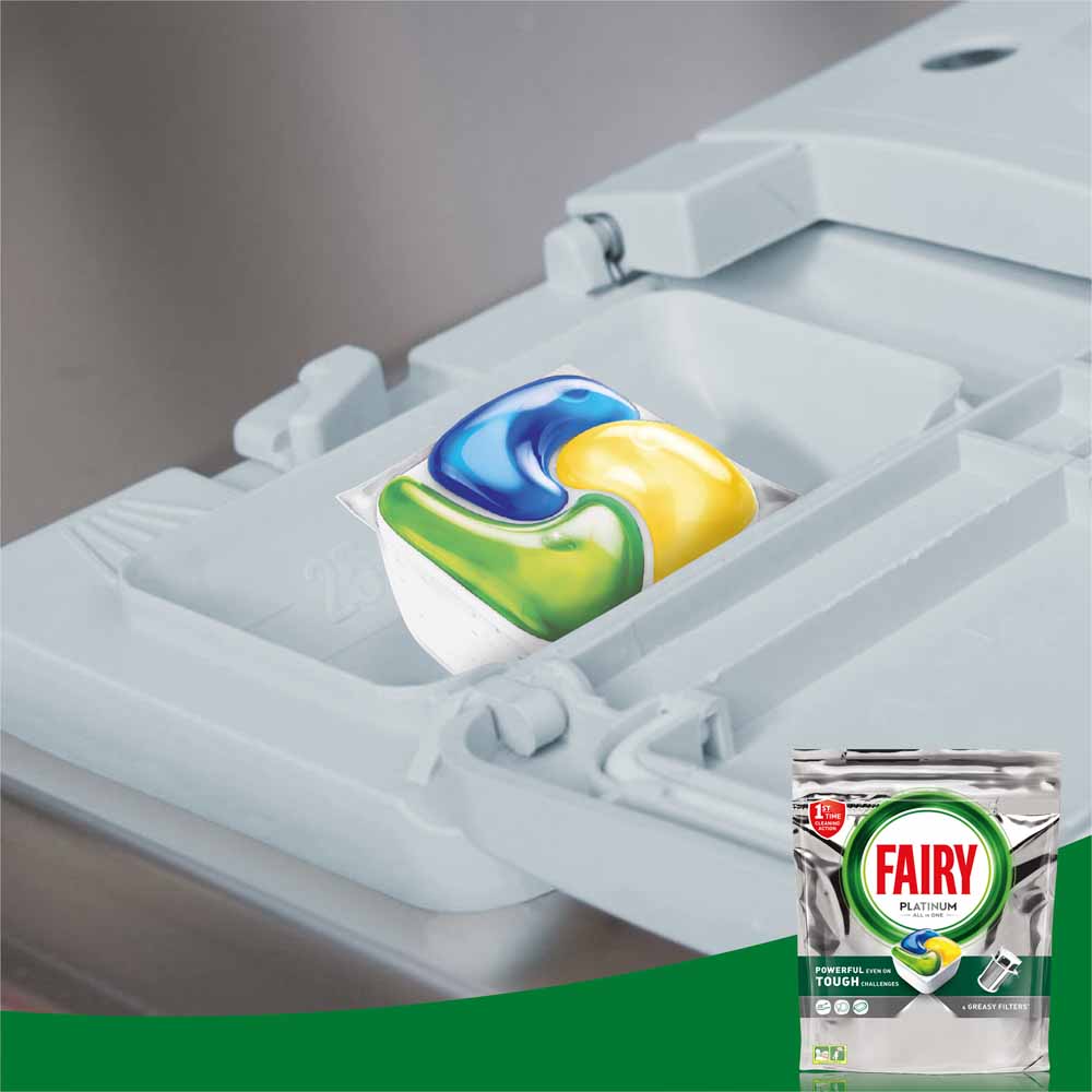Fairy Platinum Dishwasher Tablets Lemon 43 pack Image 5