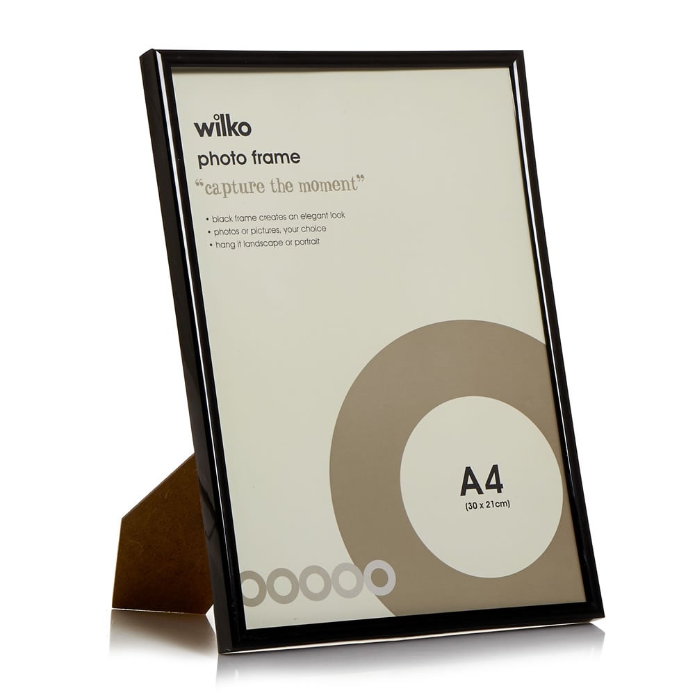 Wilko Black Easy Photo Frame A4 Image 2