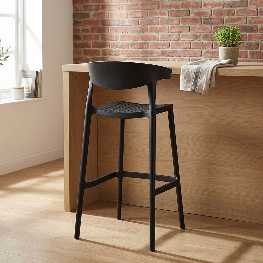 Nova Black Bar Stool Image 4