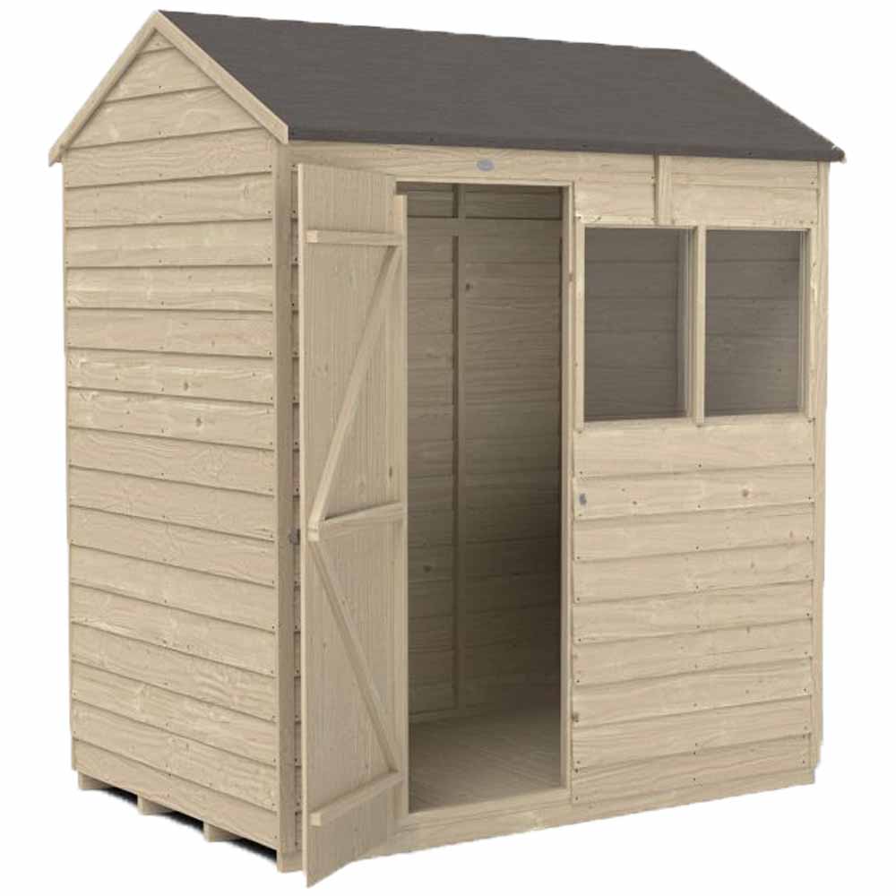 Forest Garden 6 x 4ft Overlap Pressure Treated Reverse Apex Shed Image 10