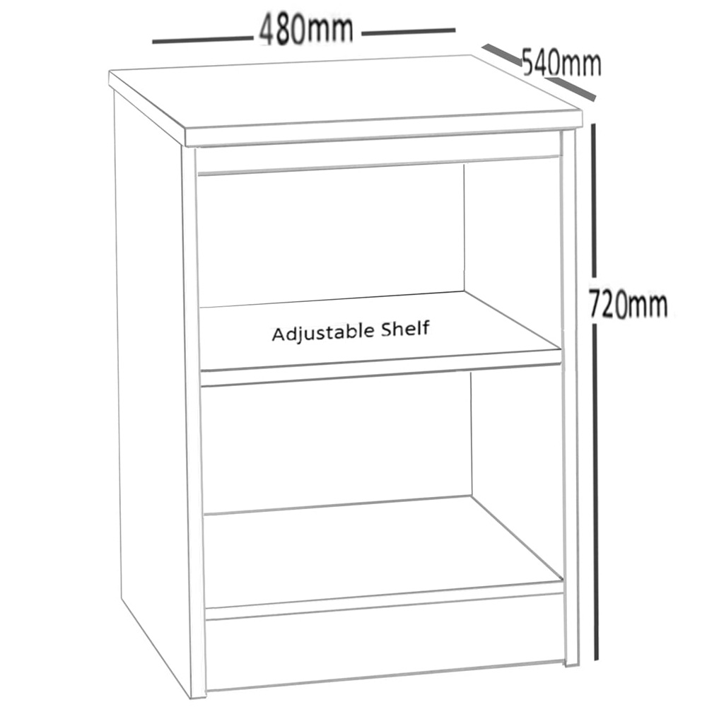 R White Cabinets 2 Shelf White Desk Height Bookcase Image 5