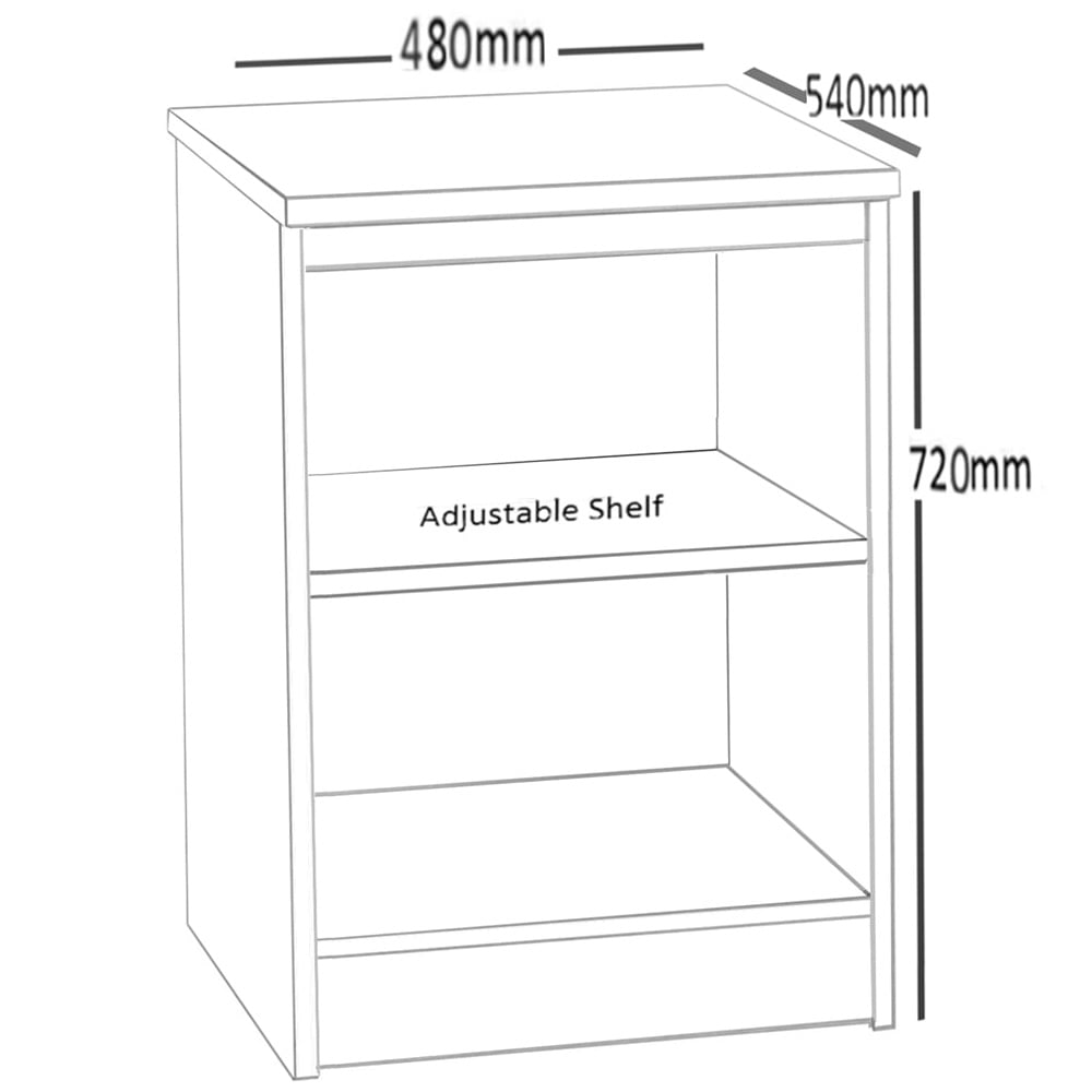 R White Cabinets 2 Shelf Brown Desk Height Bookcase Image 5