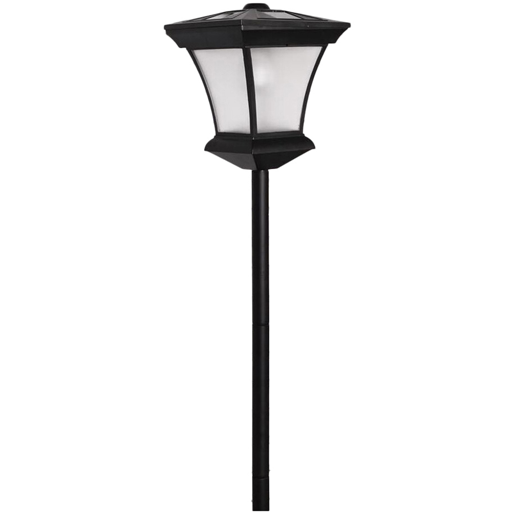 Solar Post With Plant Pot - Black Image 1