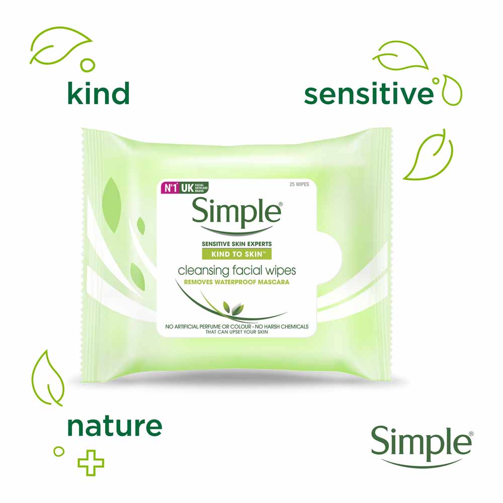 Simple Cleansing Wipes 25 pack Image 6
