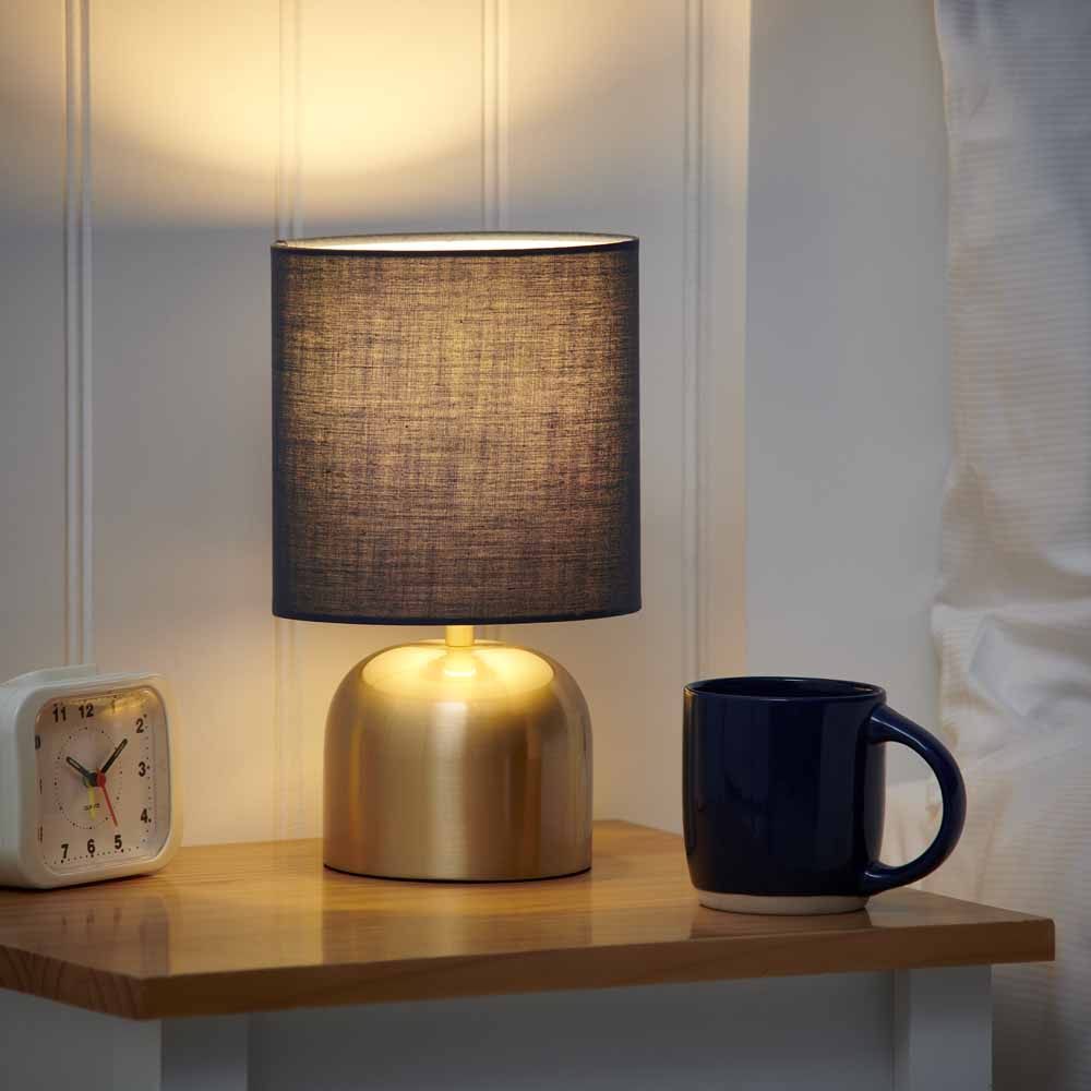 Wilko Gold and Navy Touch Lamp Wilko