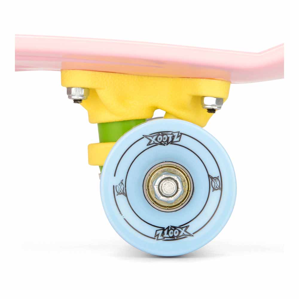 Xootz 22 inch Pastel Pink Kids Retro Plastic Cruiser Skateboard Image 5
