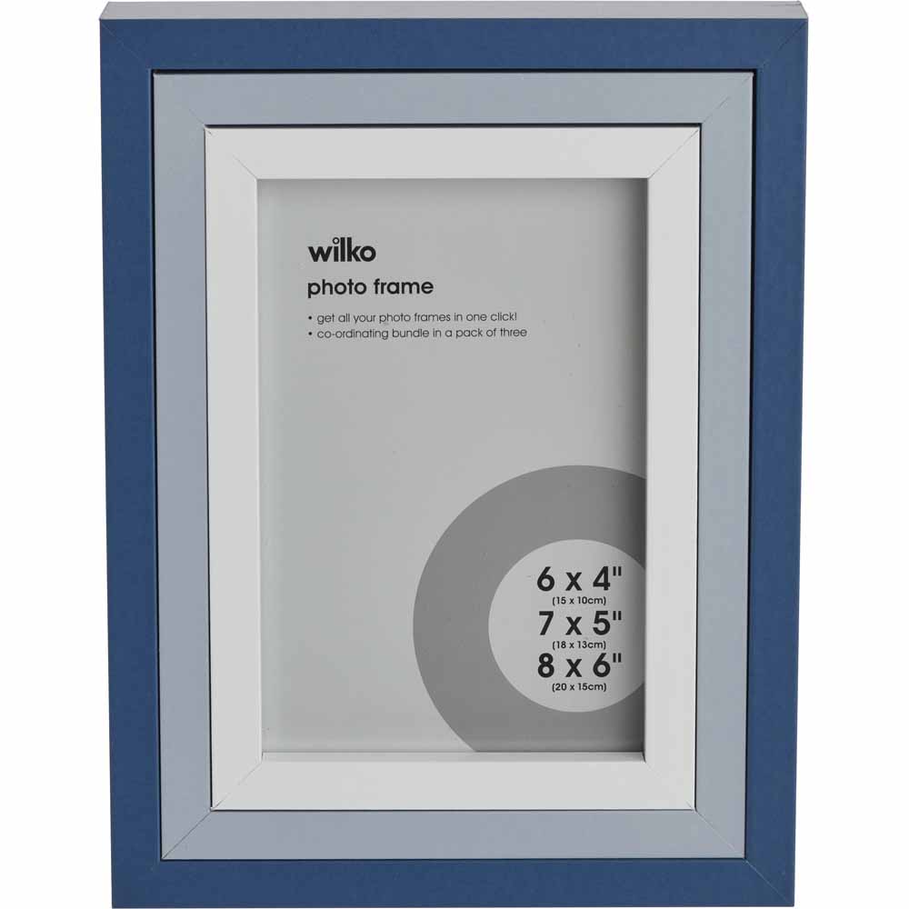 Wilko Navy Frames 3 Pack Wilko