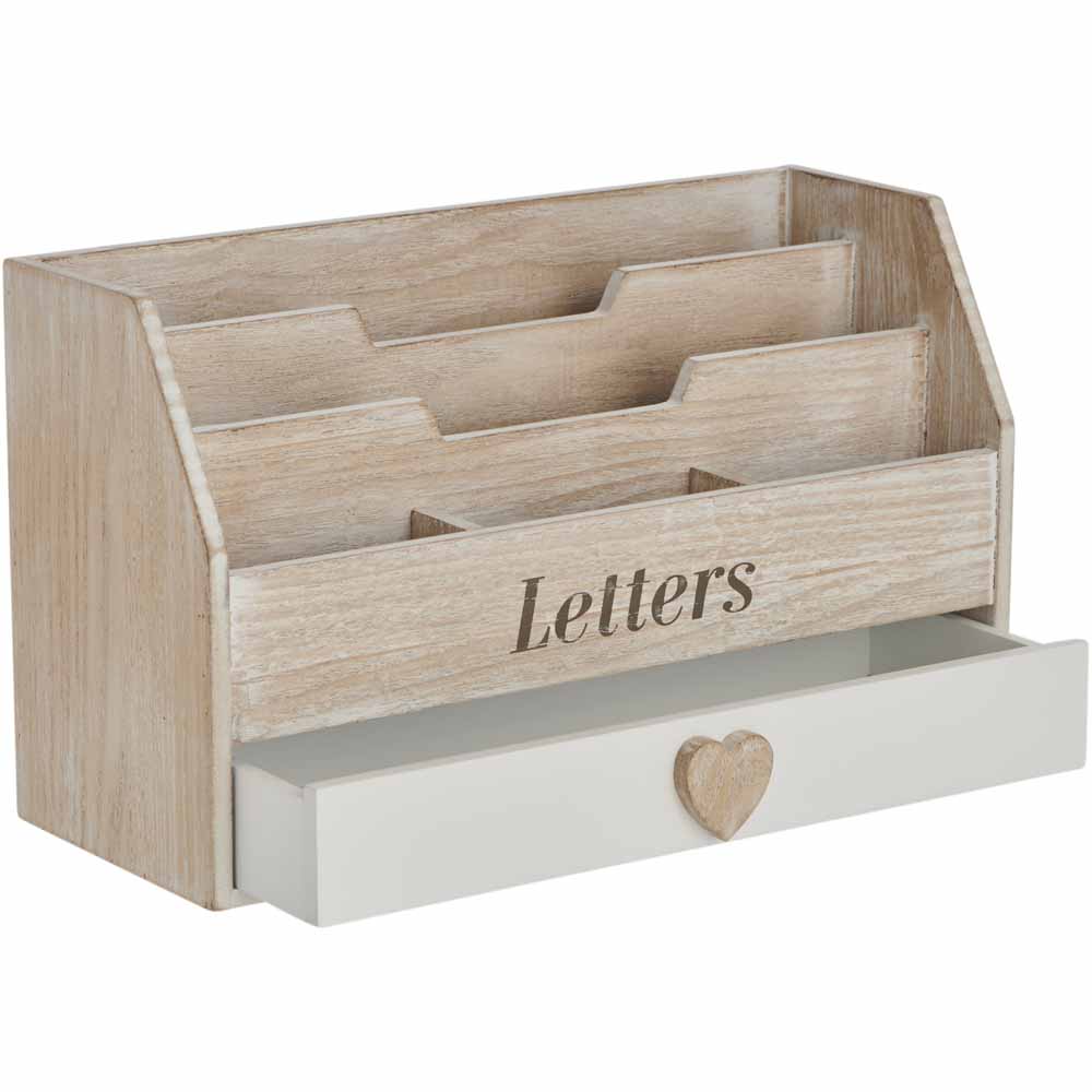 Wilko Letter Rack with Drawer Image 3