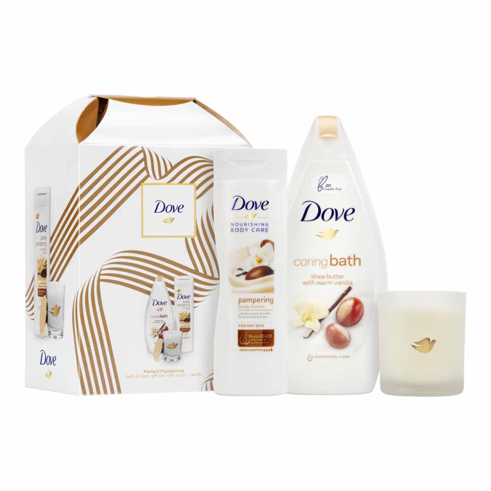 Dove Perfect Pamp Bath & Body & Candle Giftset Image 3