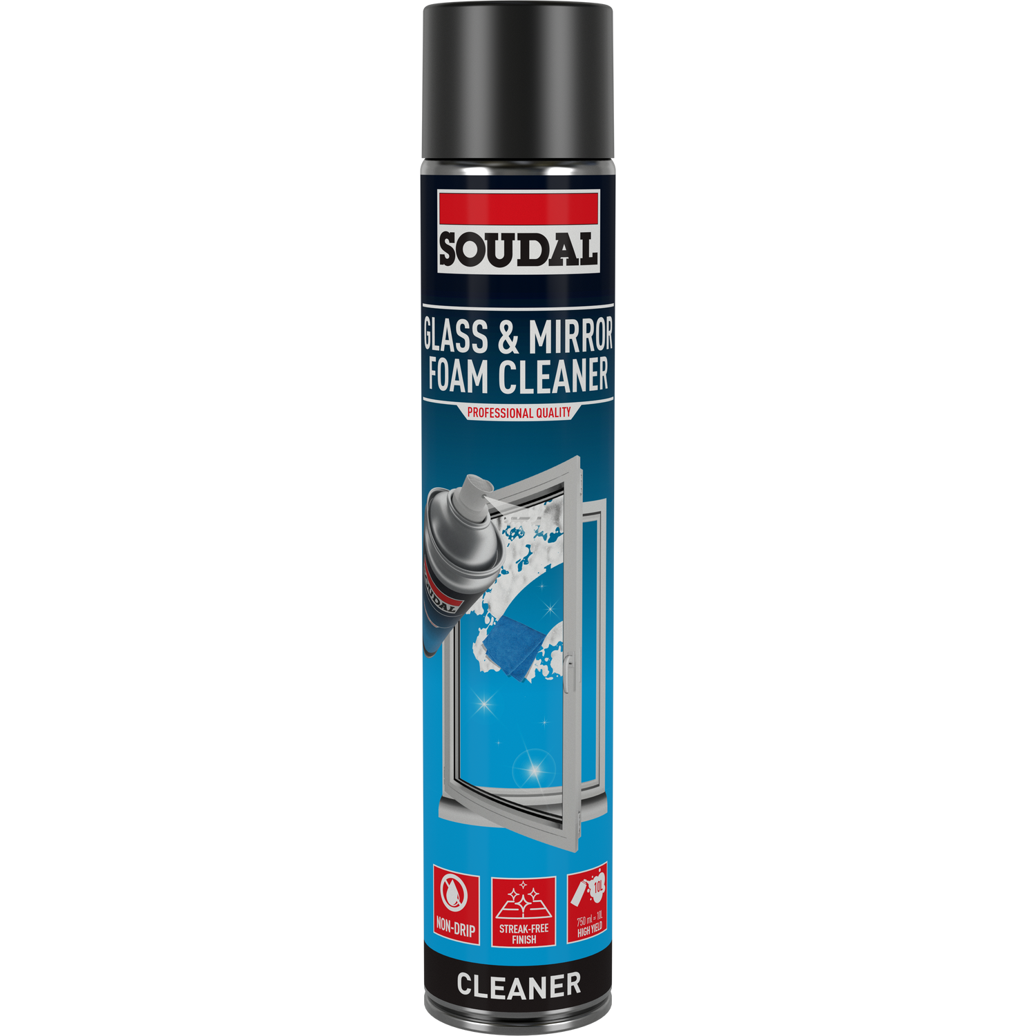 Soudal Glass and Mirror Foam Cleaner Image