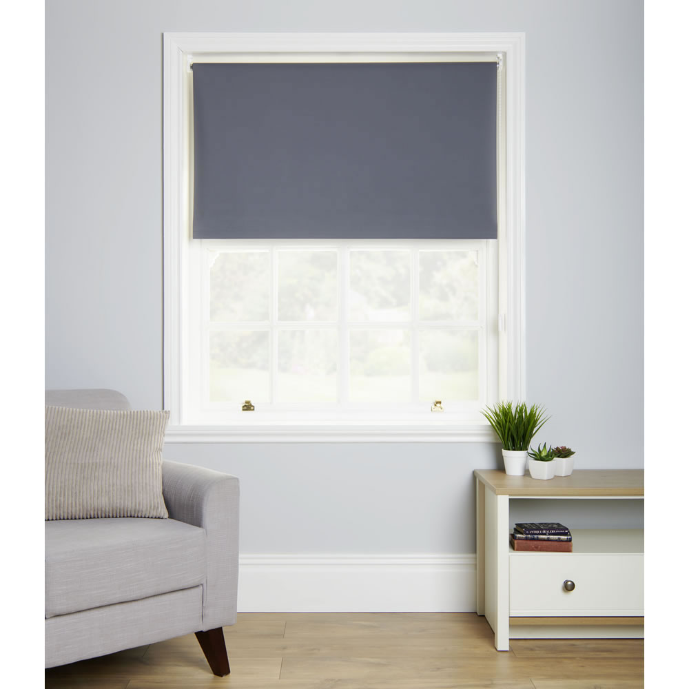 Wilko Blackout Blind Grey 180 x 160cm Wilko
