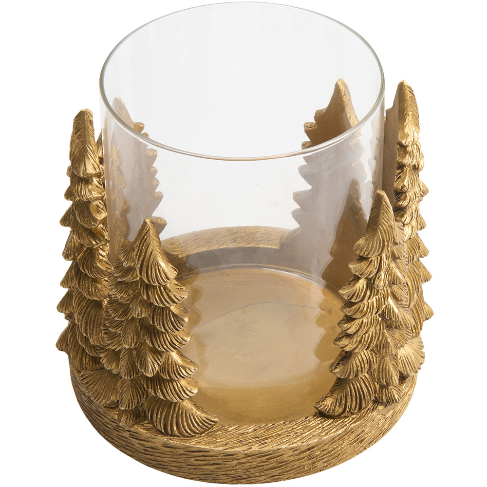 Gold Tree Hurricane Candle Holder Image 4