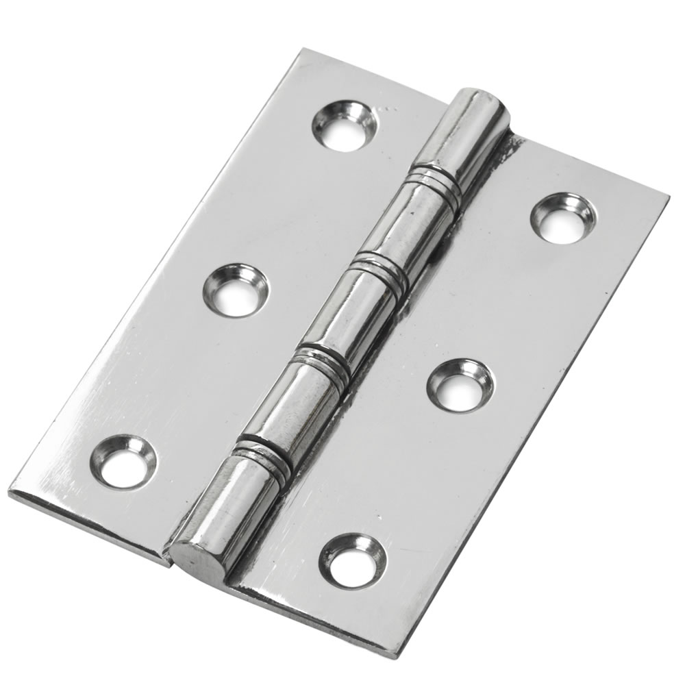 Wilko 75mm Stainless Steel Double Washer Butt Hinge Image