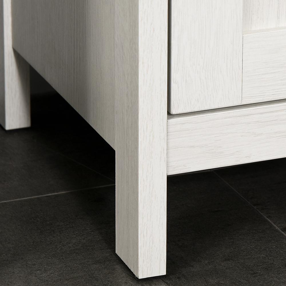 Kleankin White Single Door 3 Shelf Tall Floor Cabinet Image 7