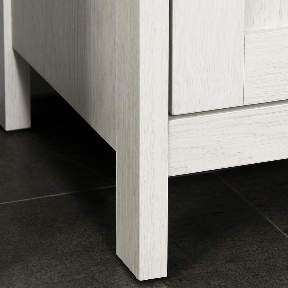 Kleankin Single Door White Tall Floor Cabinet Image 7