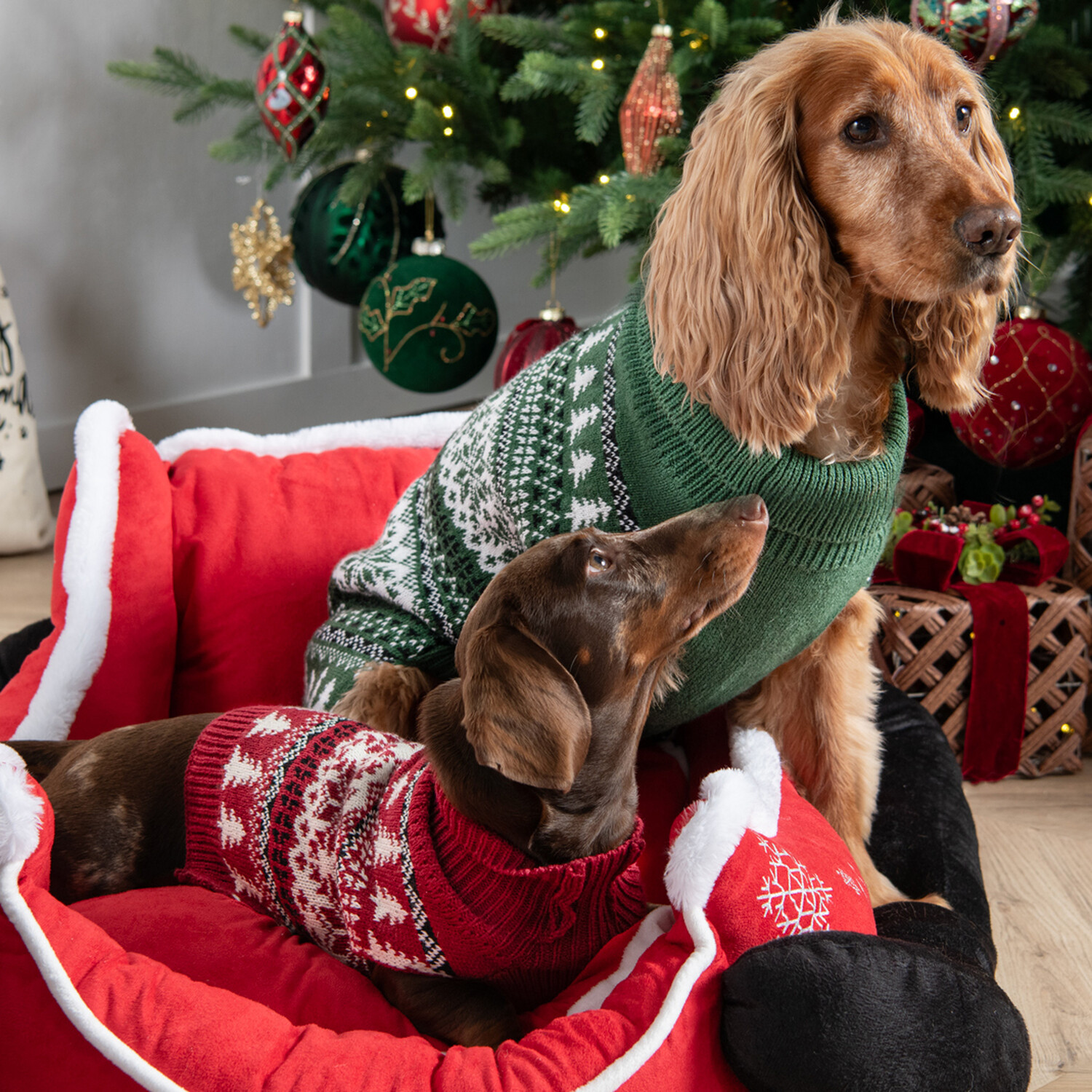 Fair Isle Dog Jumper M Image 2