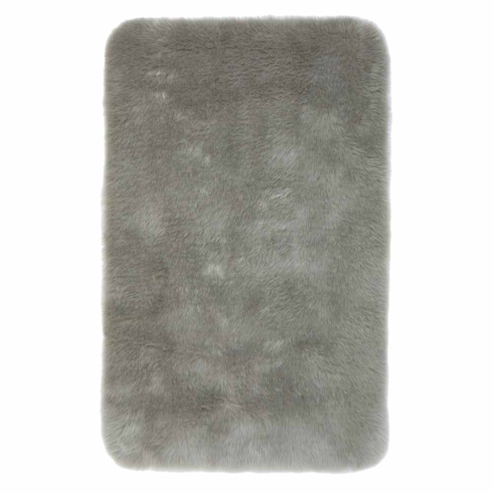 Fau Fur Rug Grey 75 x 120cm Image 1
