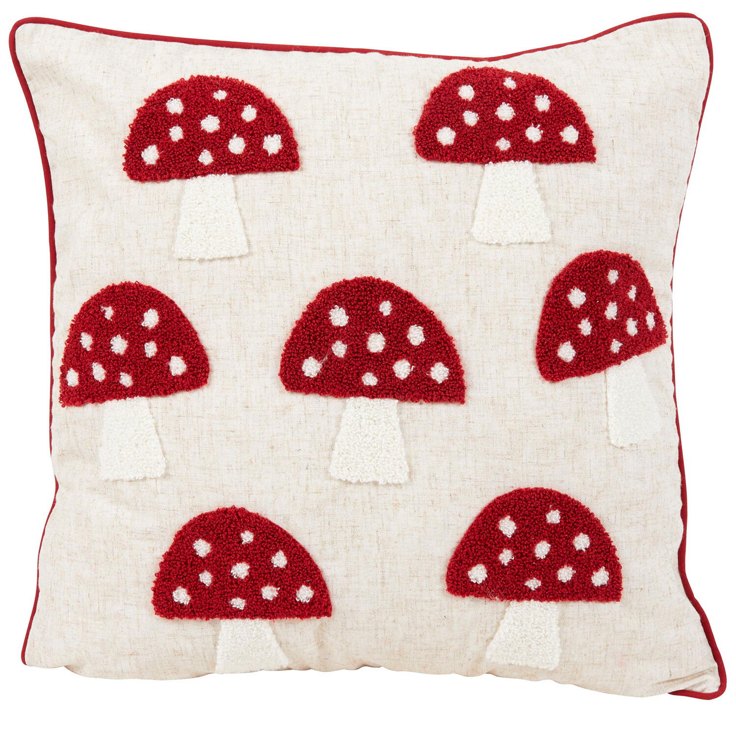 The Fall Collection Toadstool Cushion - White Image 1