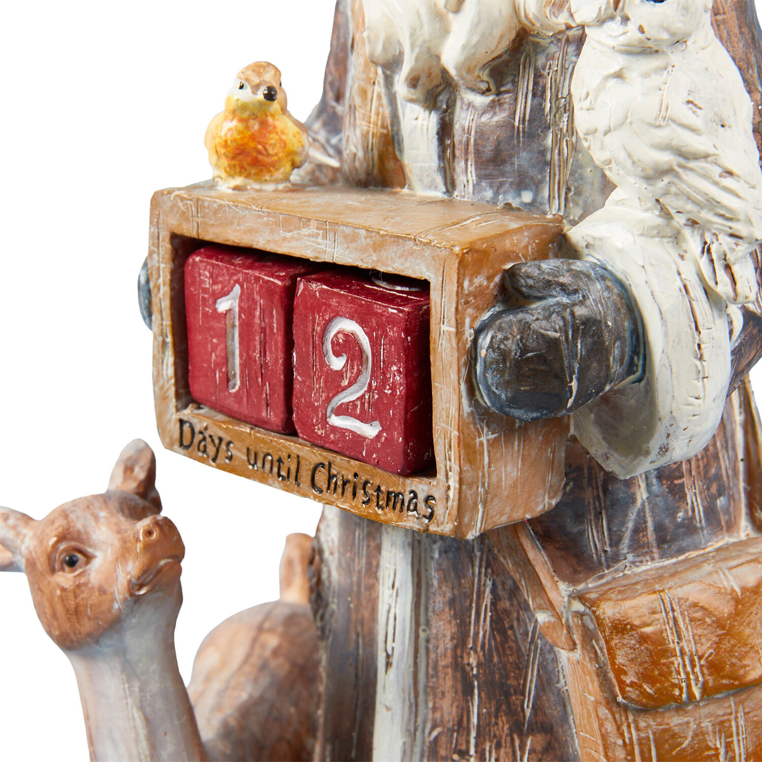 Wood Effect Santa Advent - Grey Image 6