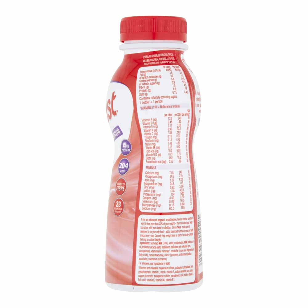 Slimfast Milkshake Bottle Strawberry 325ml Image 4