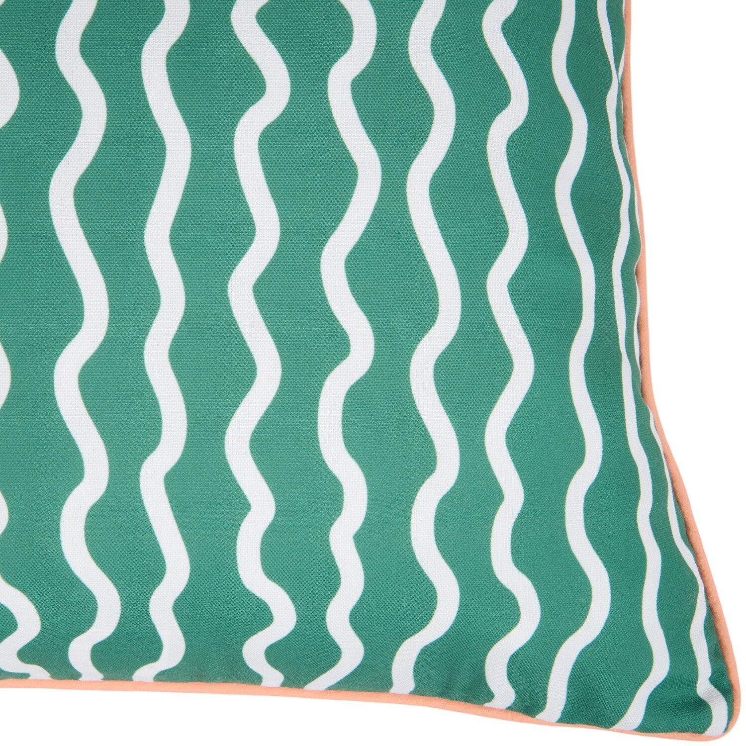 Outdoor Waves Cushion Green Image 2