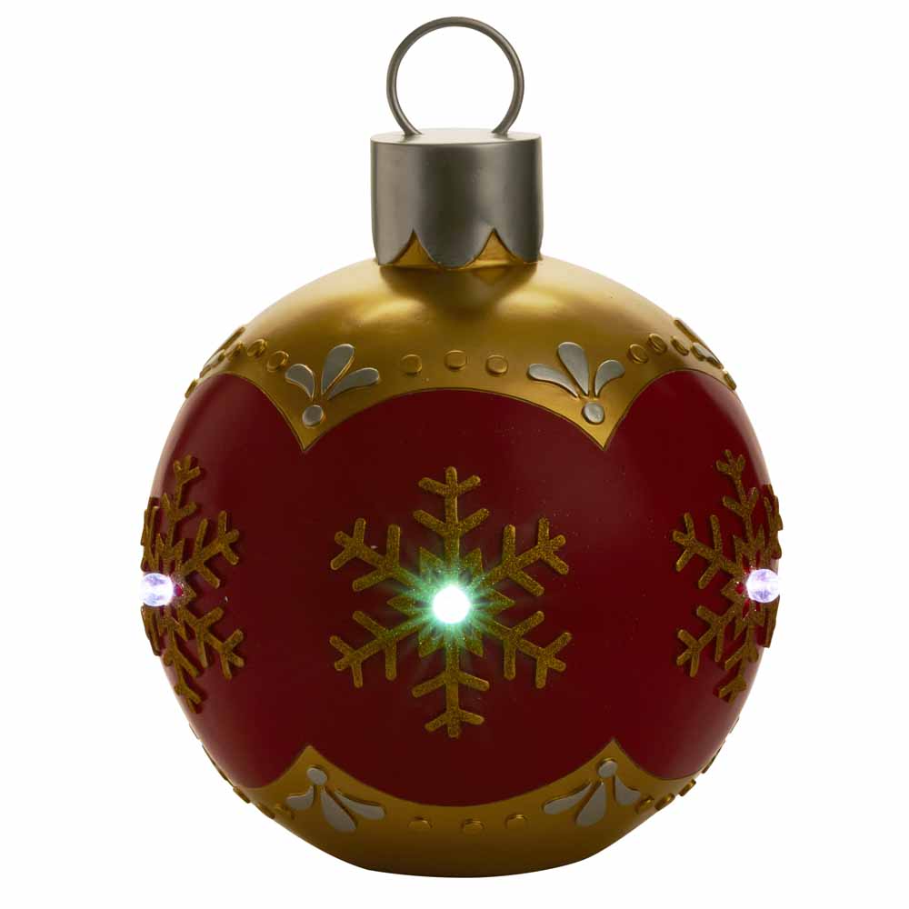 Wilko LED Polyresin Giant Standing Christmas Bauble Image 2