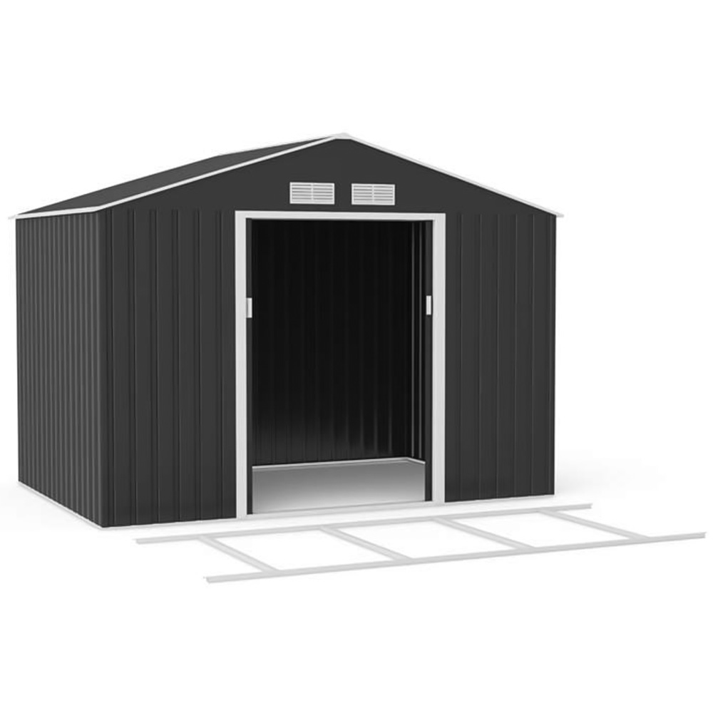 StoreMore Lotus Hera 9 x 6ft Double Door Apex Metal Shed Image 2