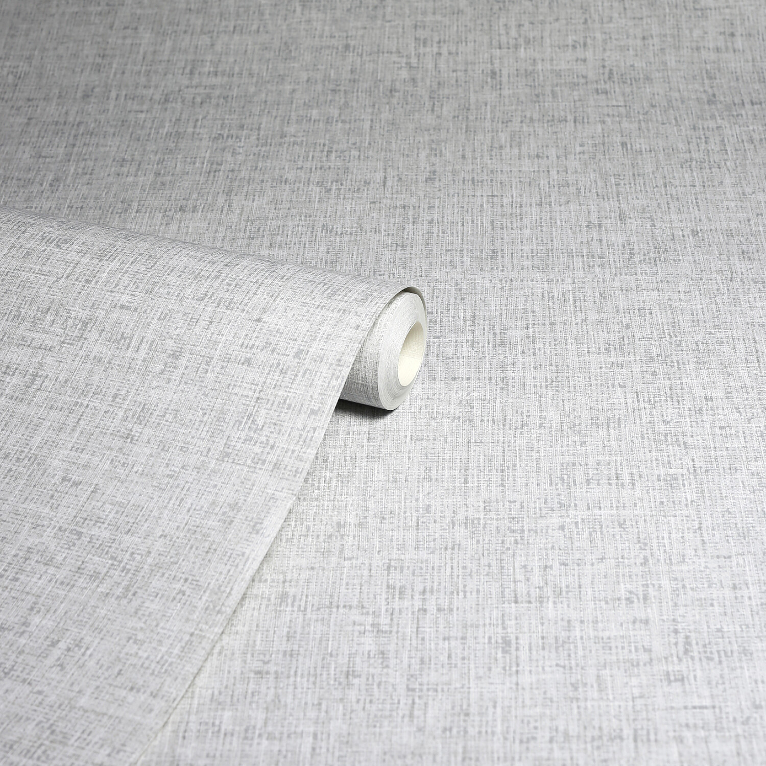 Linen Textured Wallpaper - Light Grey Image 4