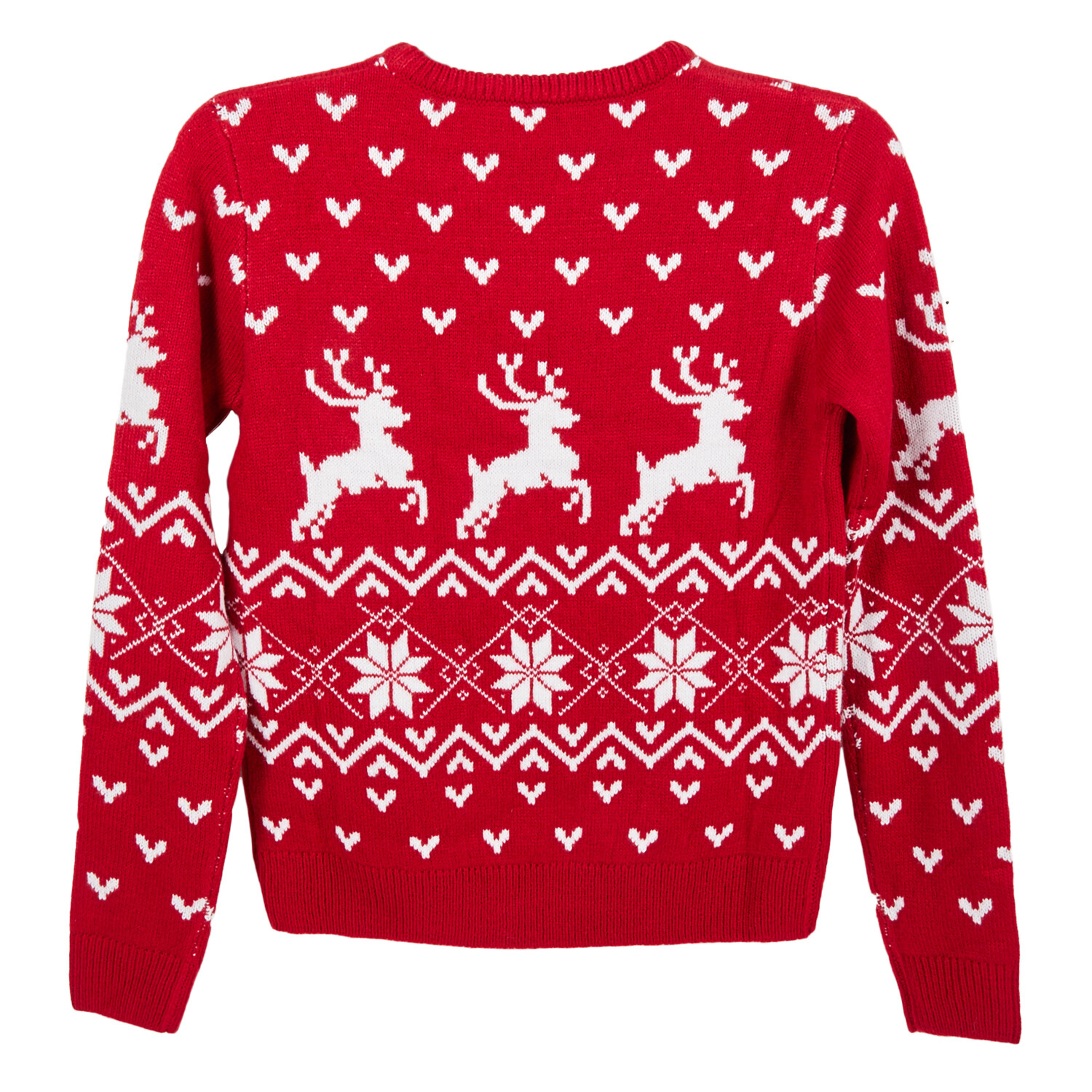 Ladies Fairisle Jumper - Red / 10-12 Image 3