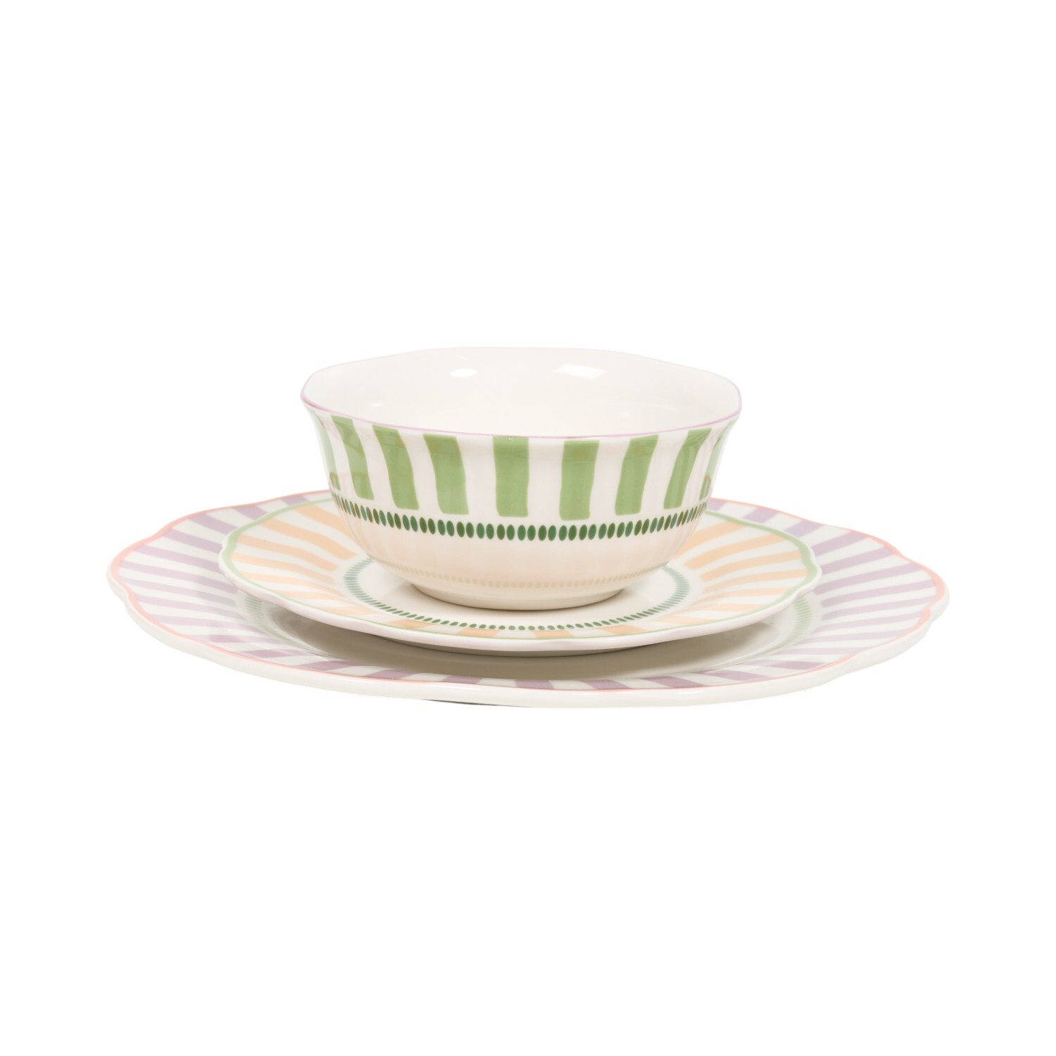 12 Piece Candy Stripes Dinner Set Image 5
