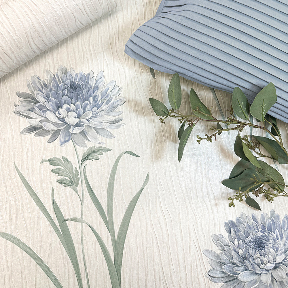 Belgravia Decor Tiffany Bella Blue Wallpaper Image 3