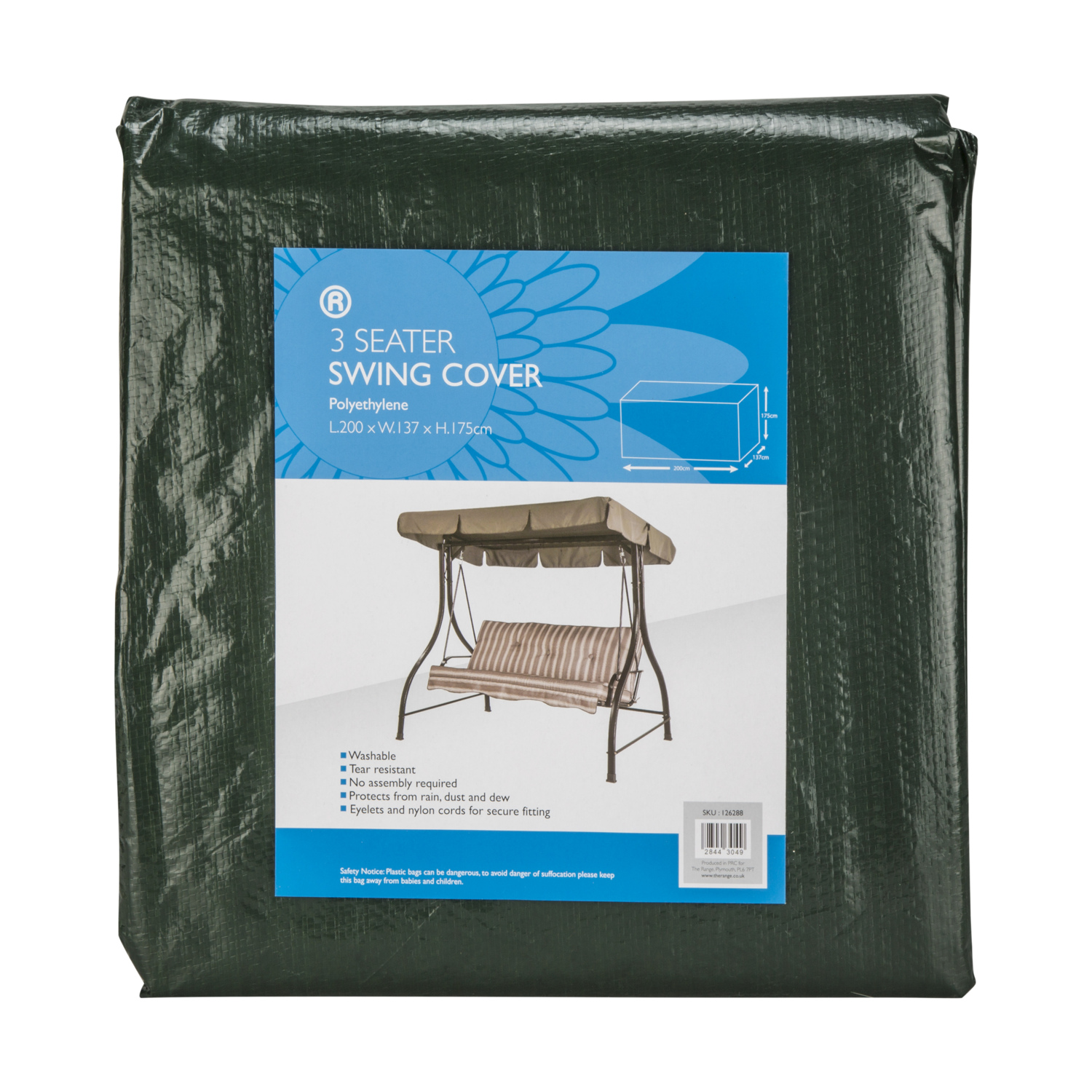 Green 3 Seater Swing Cover Image