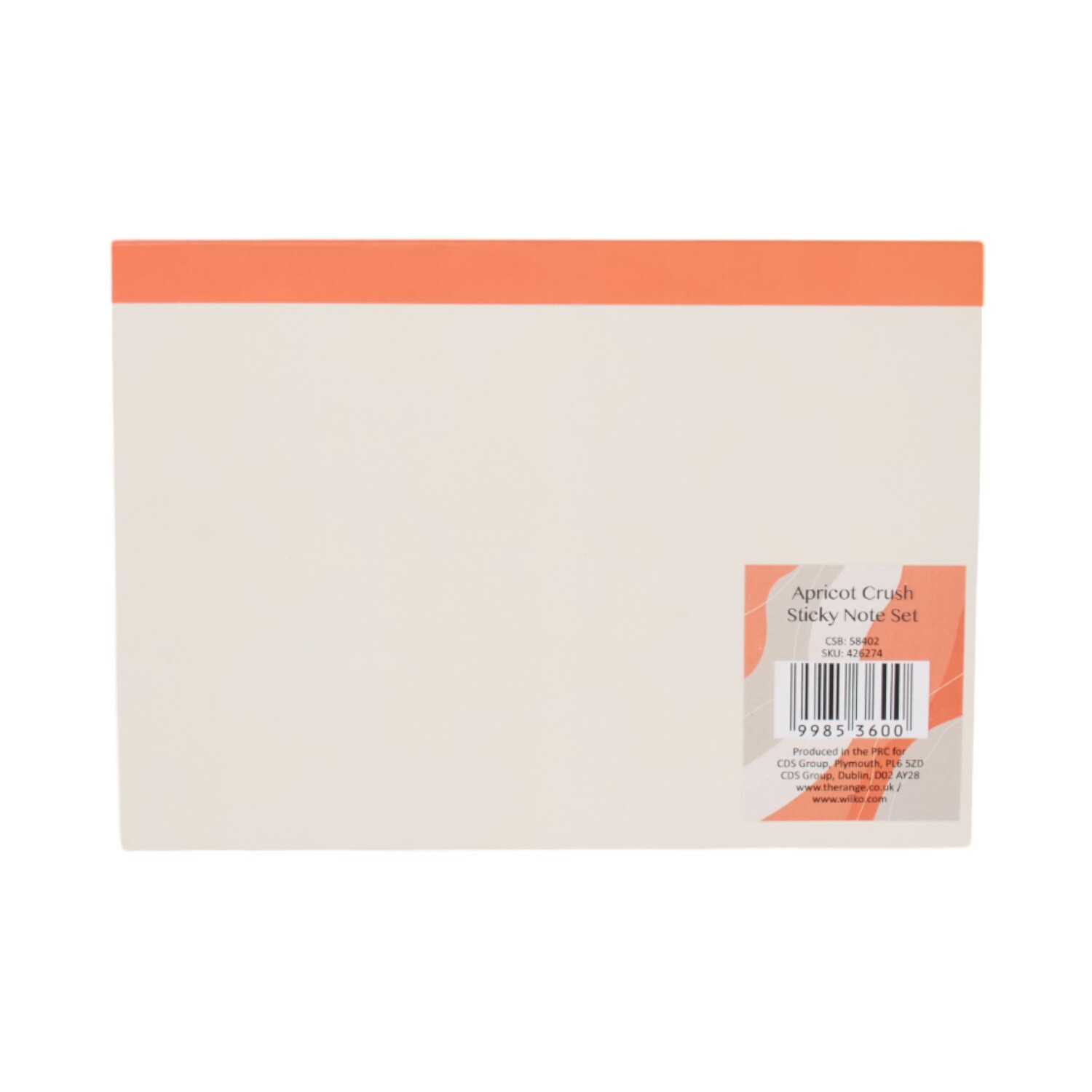 Apricot Crush Sticky Note Set Orange and Cream Image 2