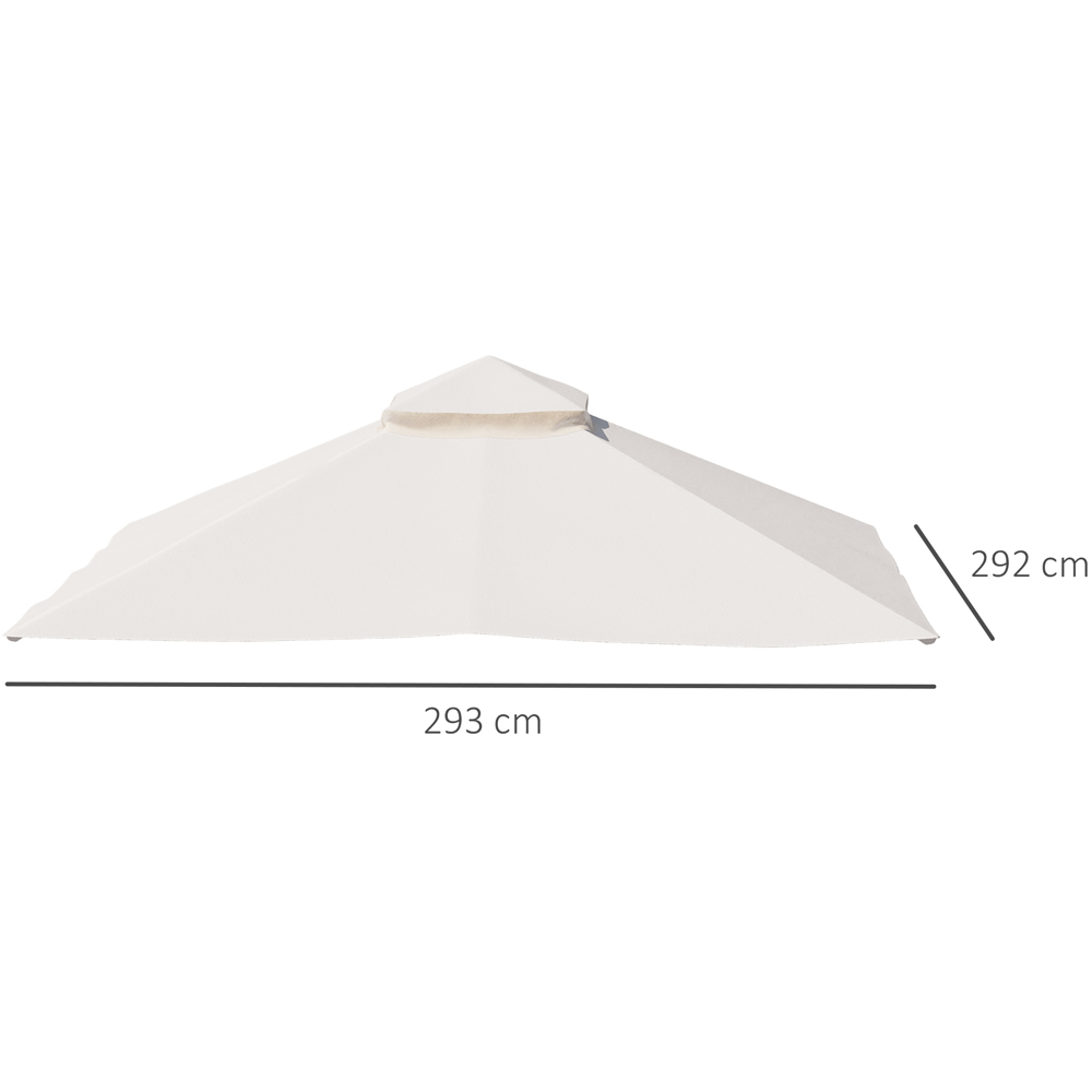Outsunny 3 x 3m 2 Tier Beige Polyester Gazebo Canopy Image 7