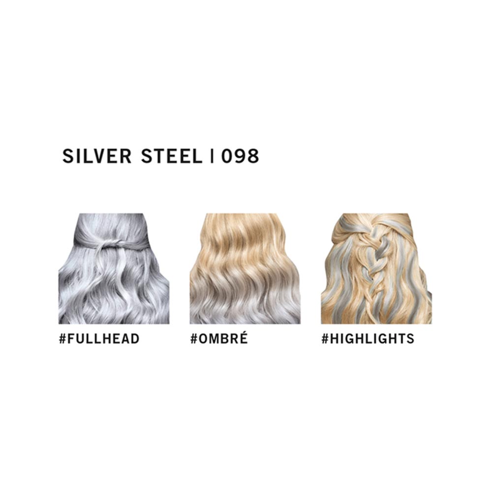 Schwarzkopf LIVE Ultra Brights or Pastel Steel Silver 098 Semi-Permanent Hair Dye Image 5