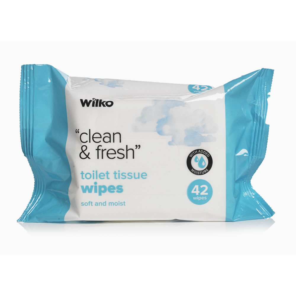 Wilko Clean and Fresh Moist Toilet Wipes 42 pack Image